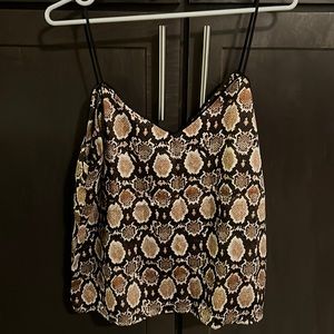 Topshop snake piped cami / size US 8